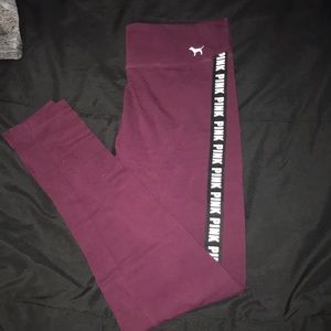 Victoria Secret PINK maroon yoga pant